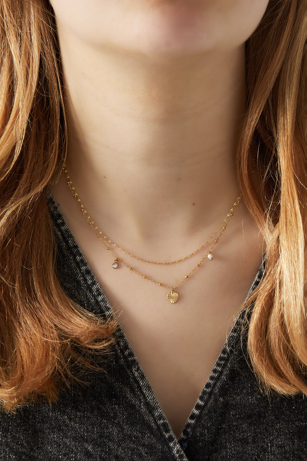 Collier Superposé “Love” Doré – Multi-rangs