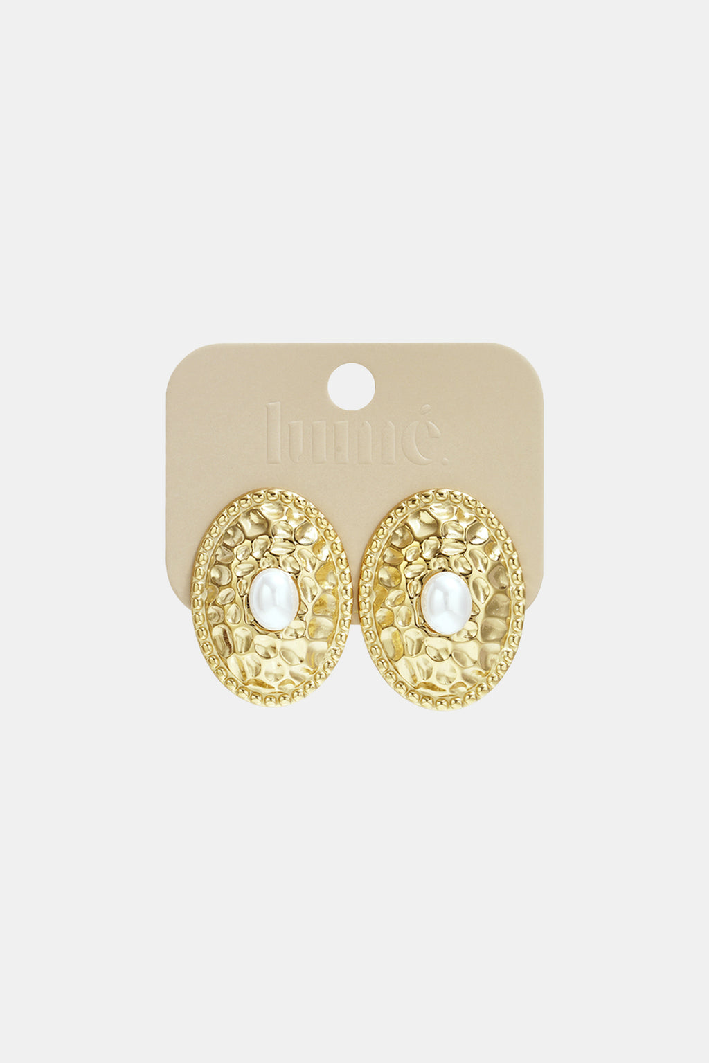 Boucles d’oreilles Médaillon – Doré Premium