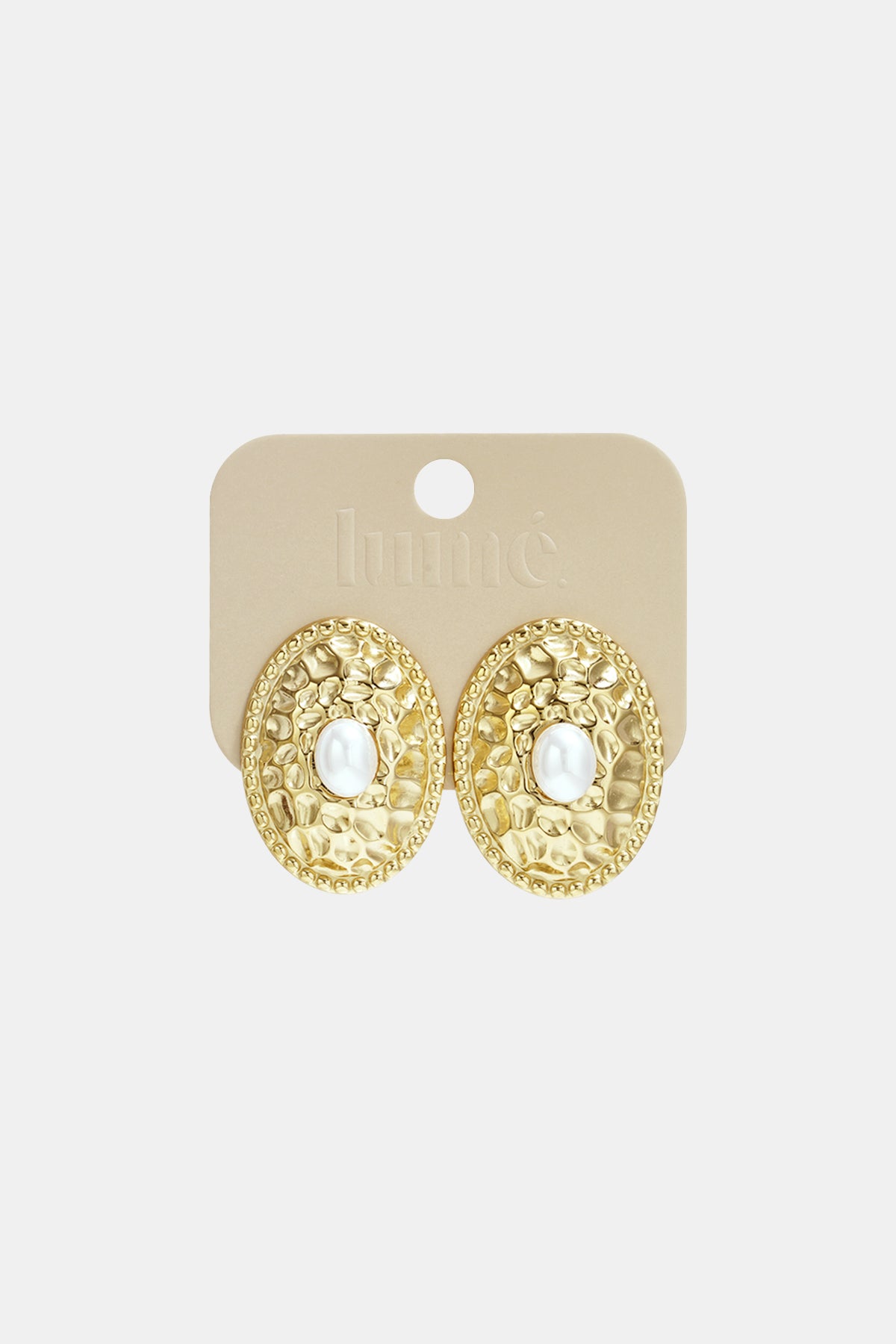 Boucles d’oreilles Médaillon – Doré Premium