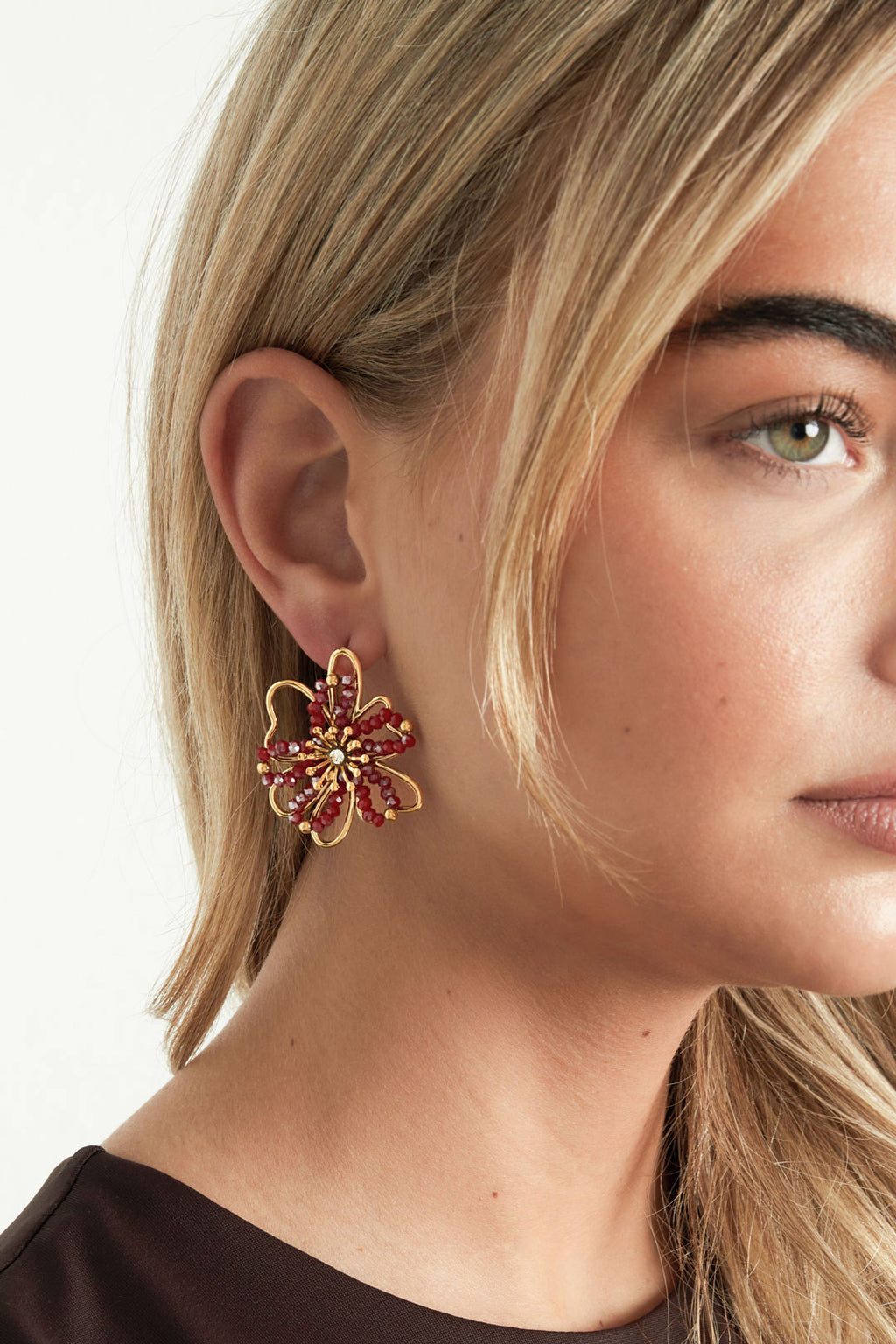 Boucles Fleur Rouge – Édition Saint-Valentin