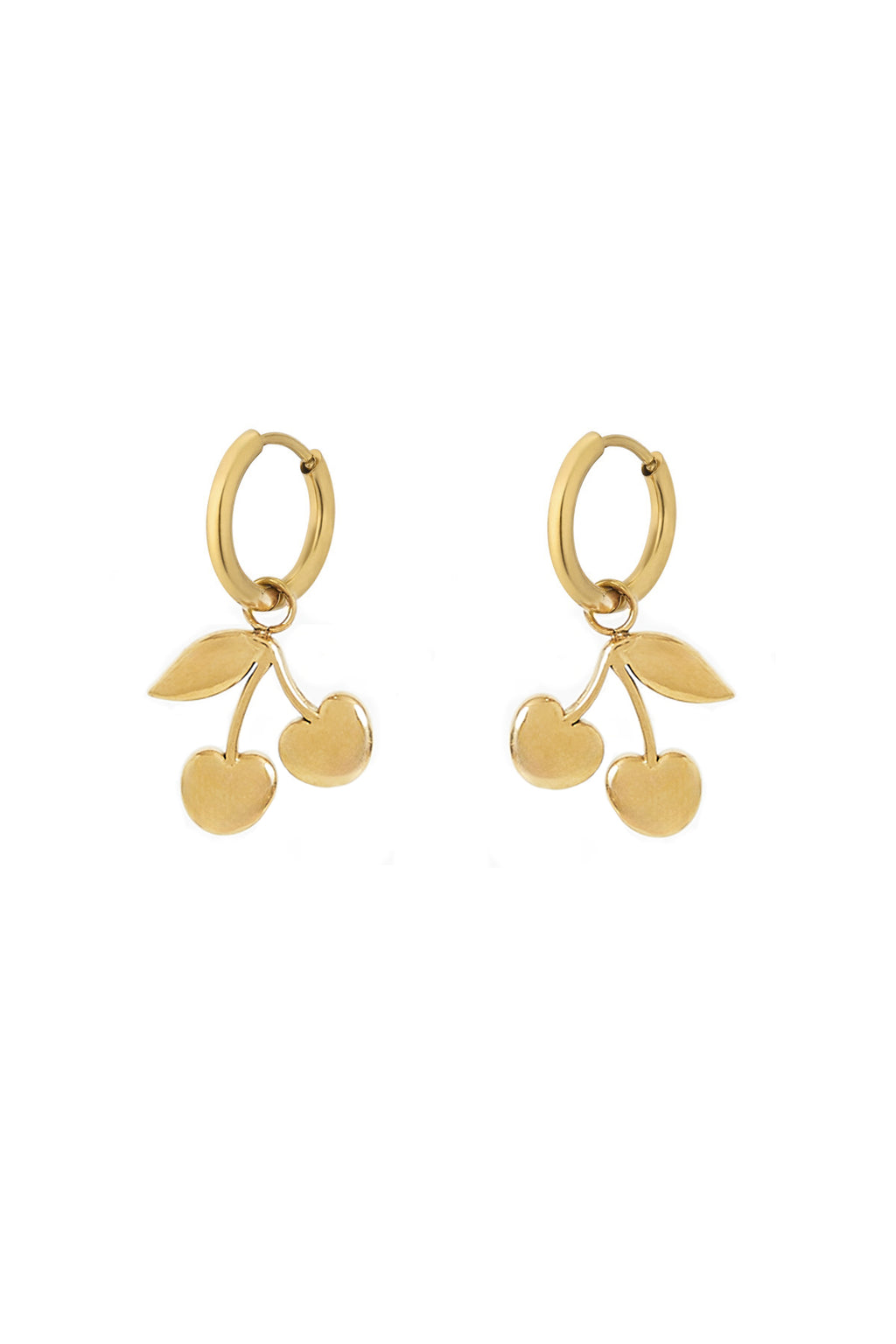 Boucles d’Oreilles “Cherry” Dorées – Summer Vibes