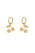 Boucles d’Oreilles “Cherry” Dorées – Summer Vibes