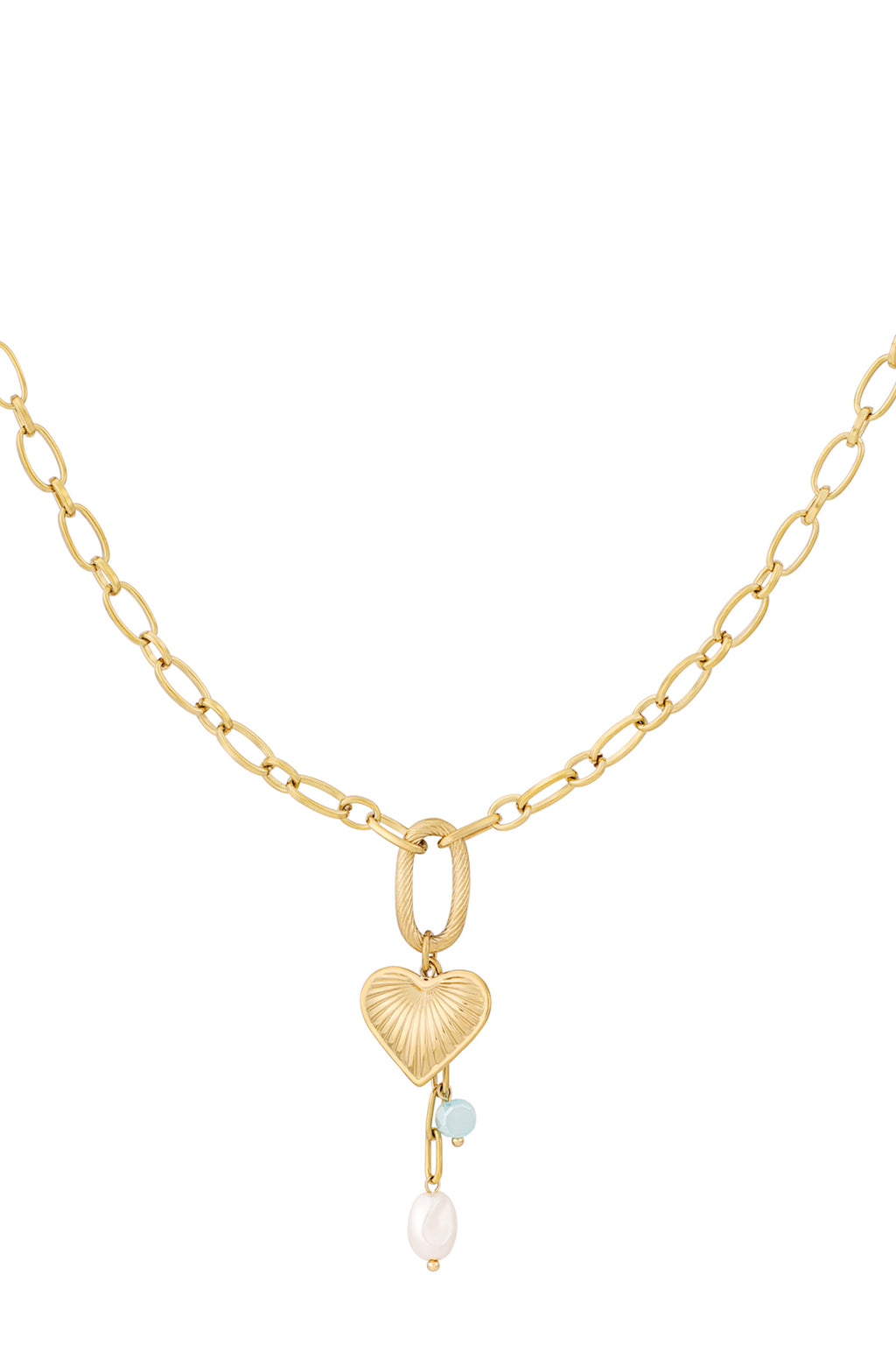 Collier “Shiny Heart” Doré – Romantique & Chic