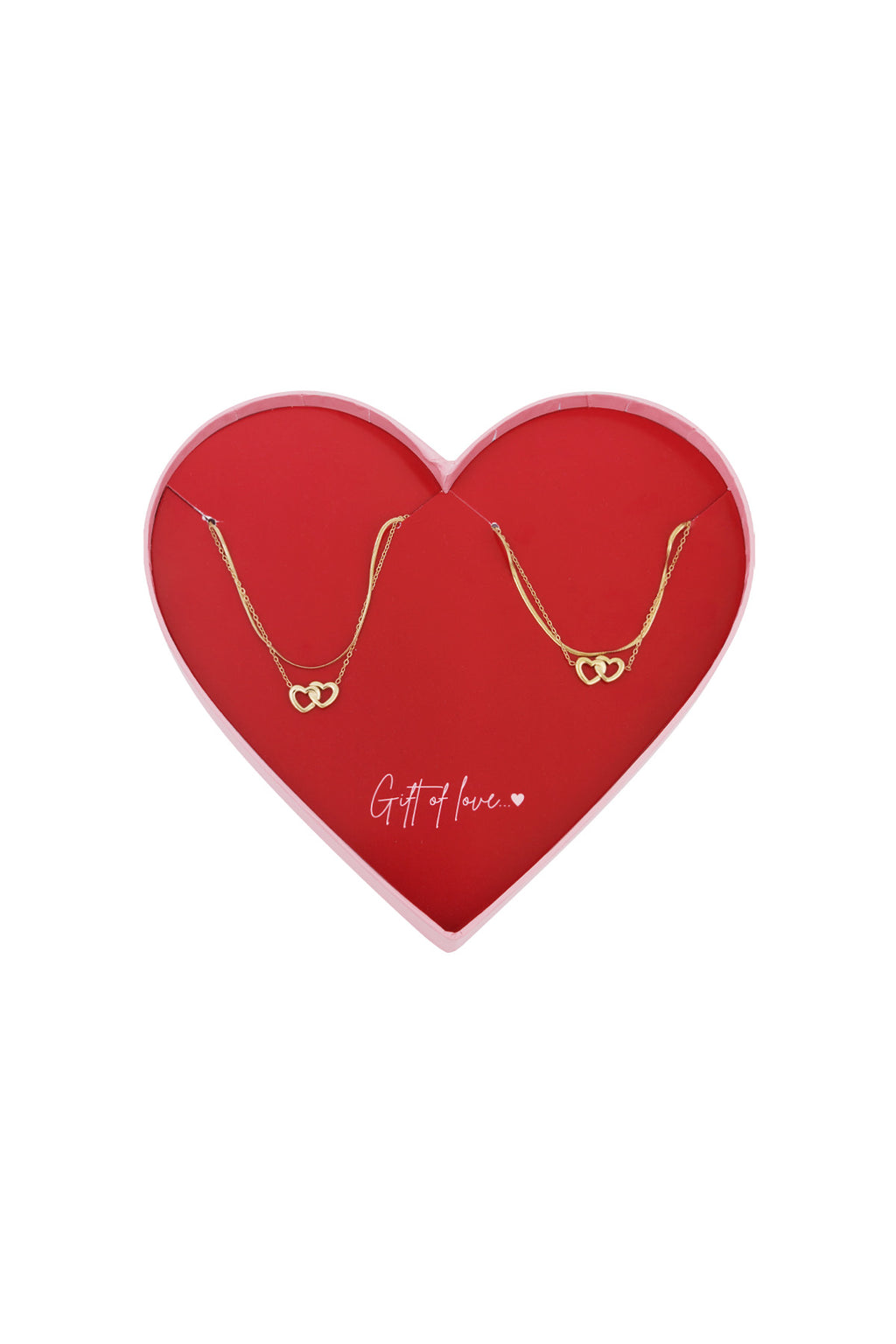 Cœurs Reliés – Set Collier & Bracelet Saint-Valentin 