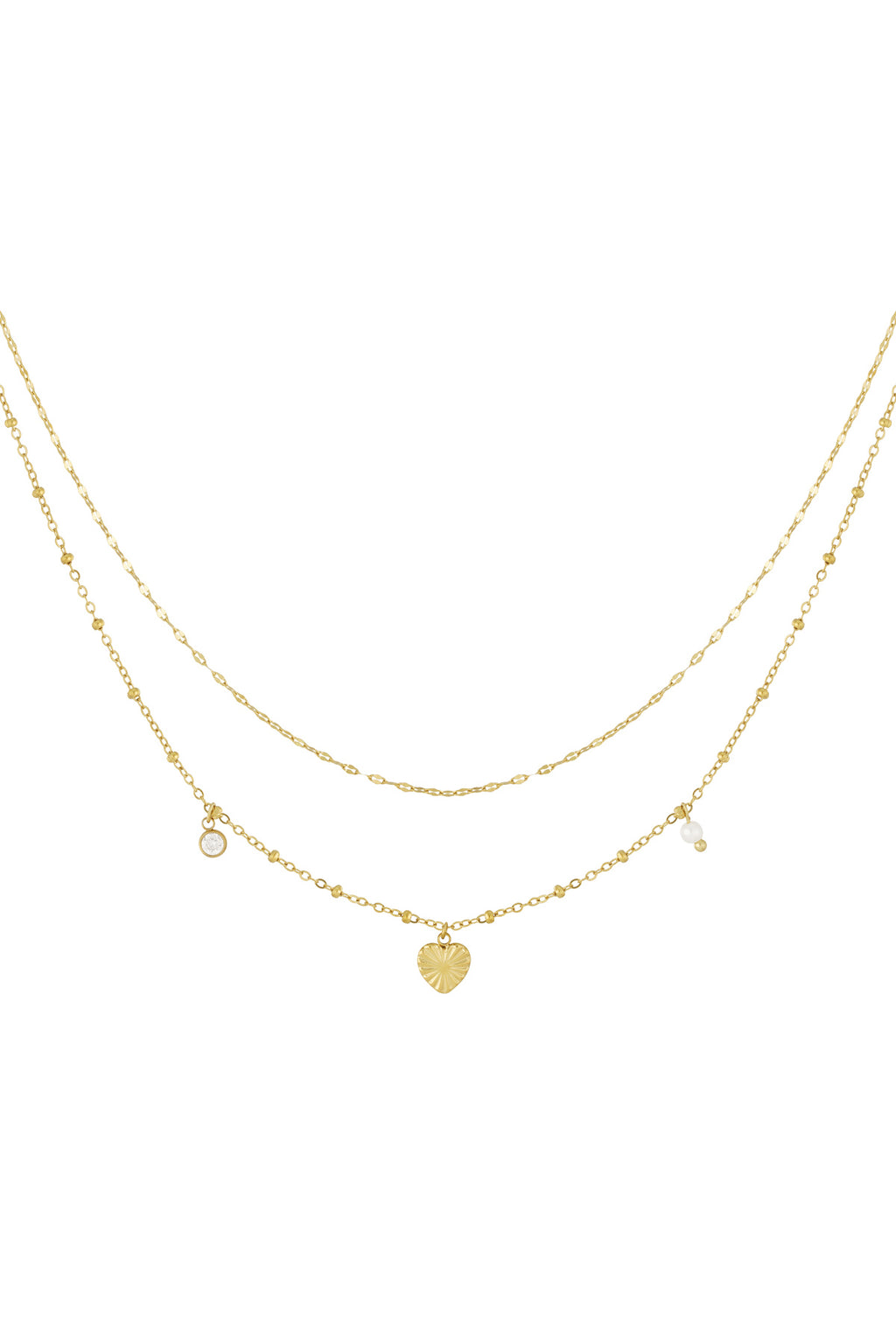 Collier Superposé “Love” Doré – Multi-rangs