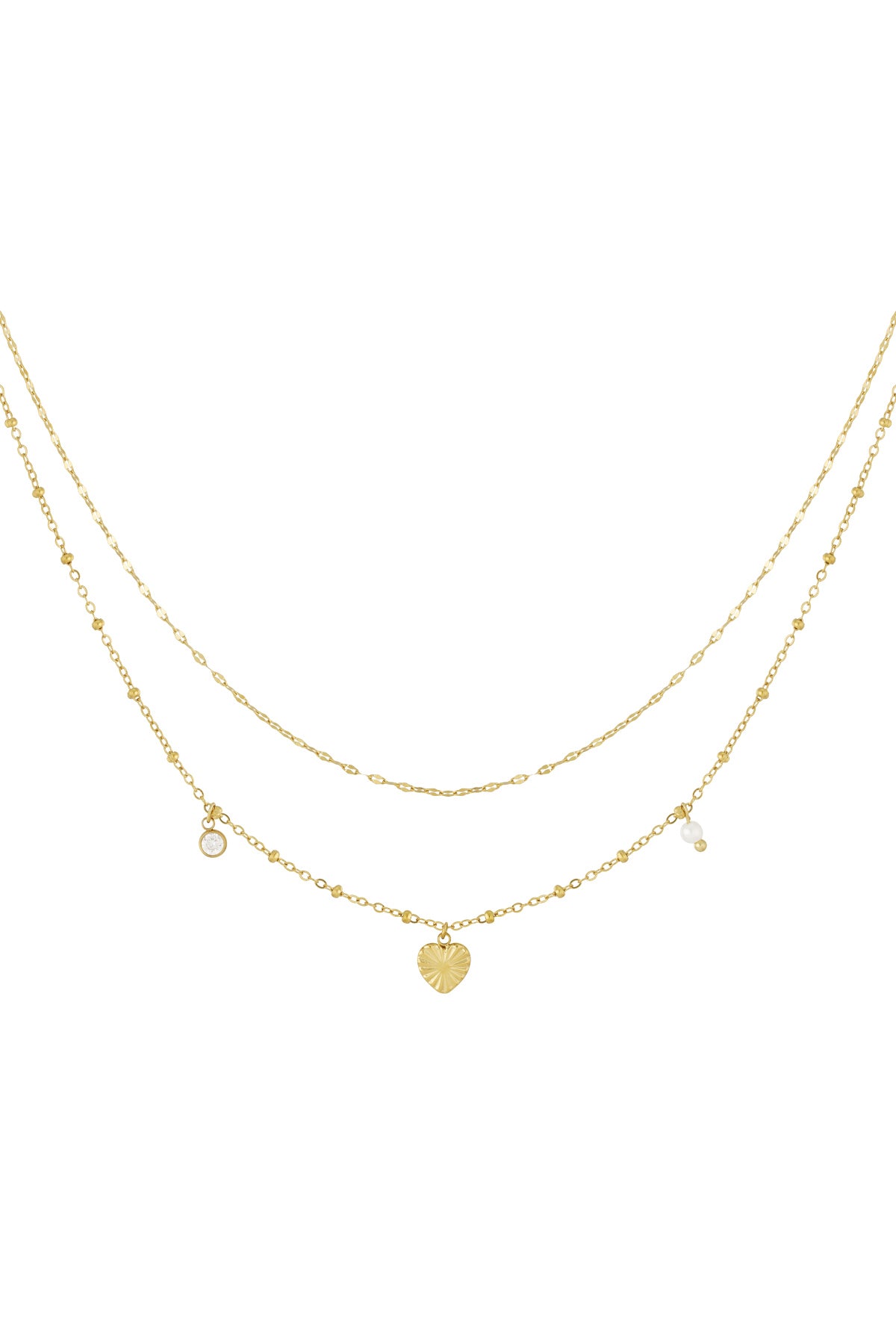 Collier Superposé “Love” Doré – Multi-rangs