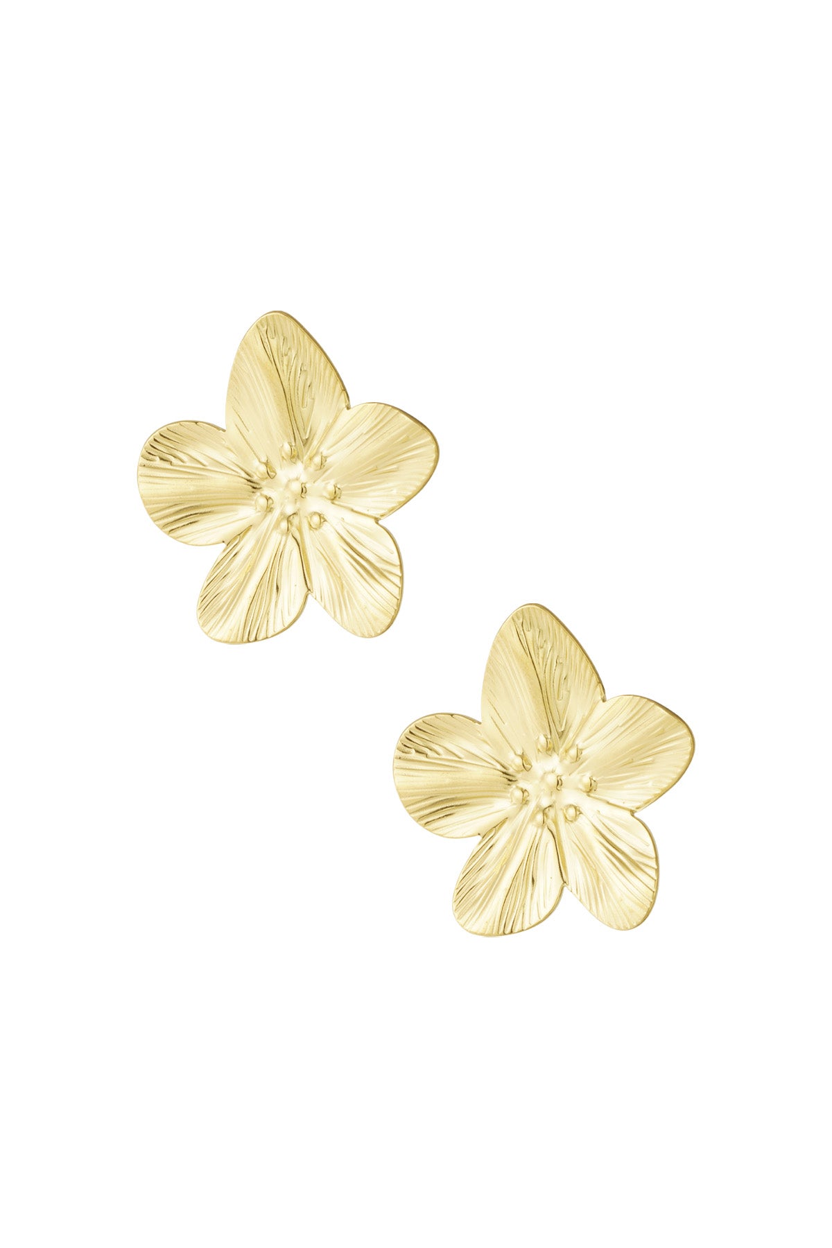 Boucles d’Oreilles Fleur Dorées – Élégantes & Tendance