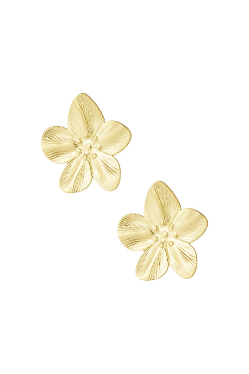 Boucles d’Oreilles Fleur Dorées – Élégantes & Tendance