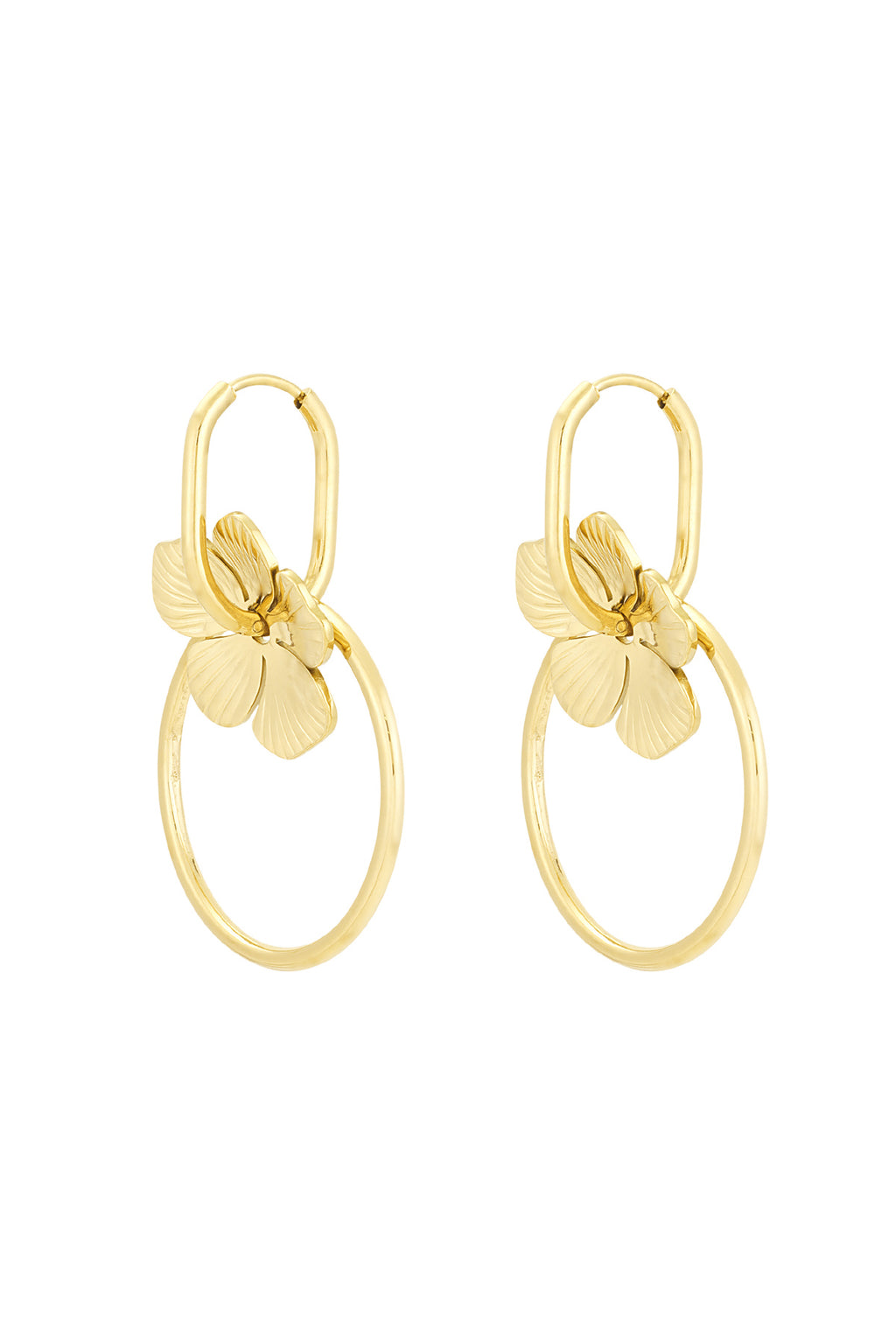 Boucles d’Oreilles “Golden Petal” – Élégantes & Modernes