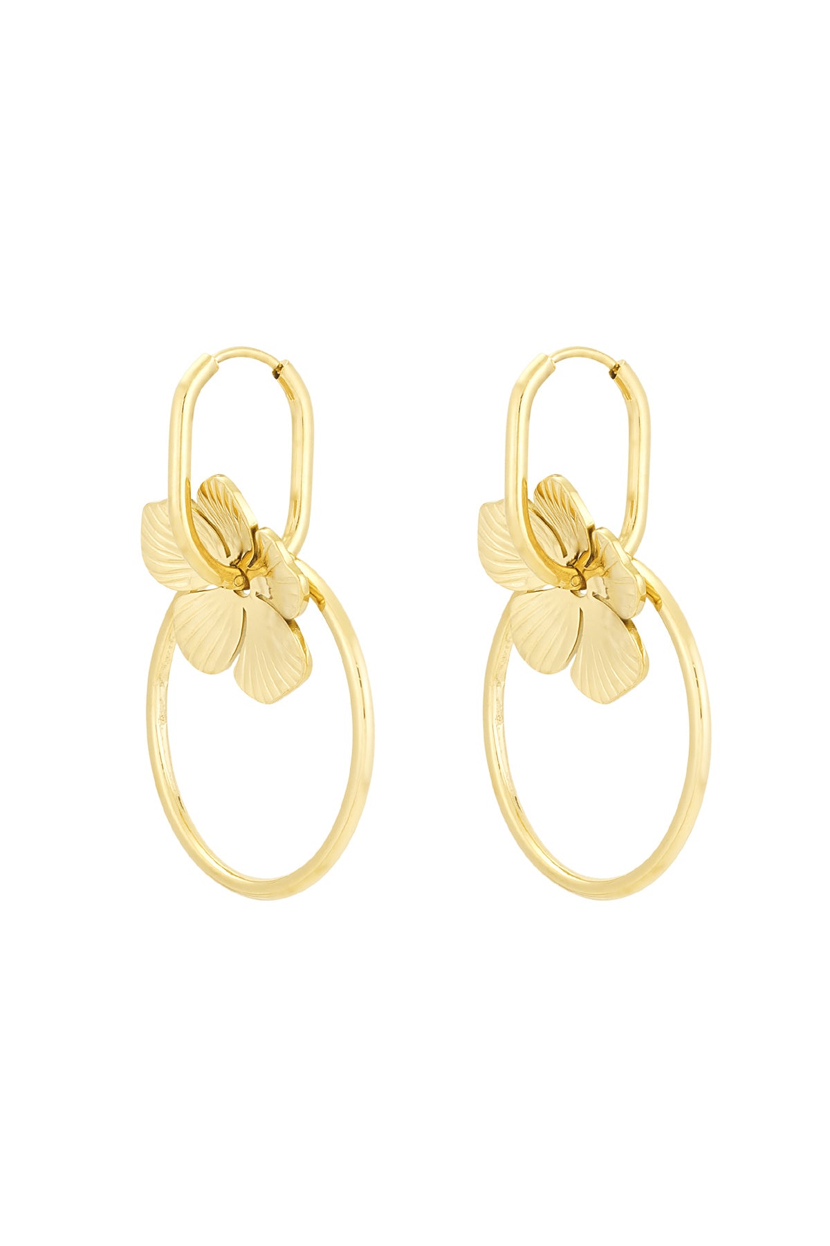 Boucles d’Oreilles “Golden Petal” – Élégantes & Modernes