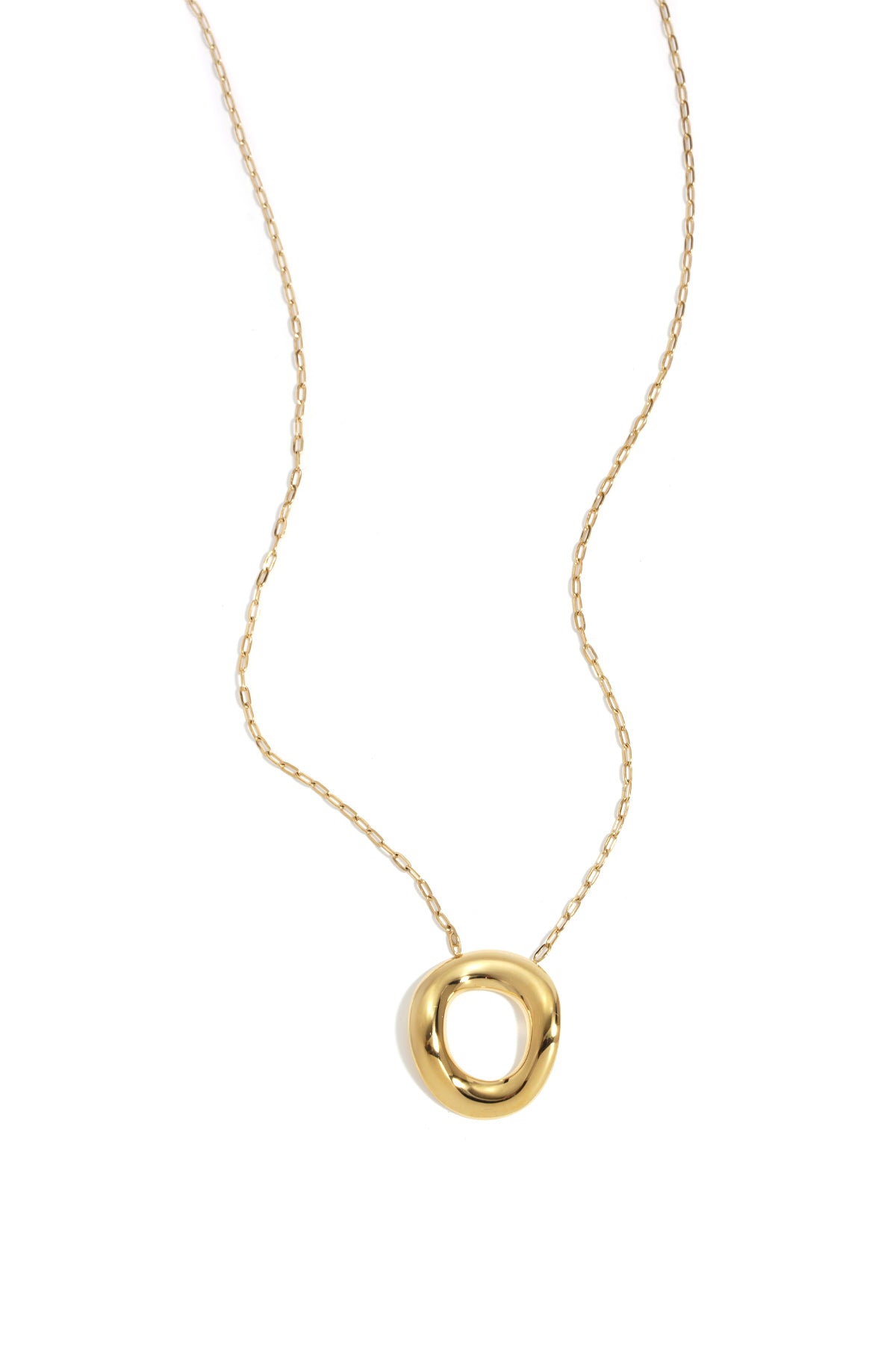 Collier Pendentif Cercle – Doré Premium – Acier Inoxydable