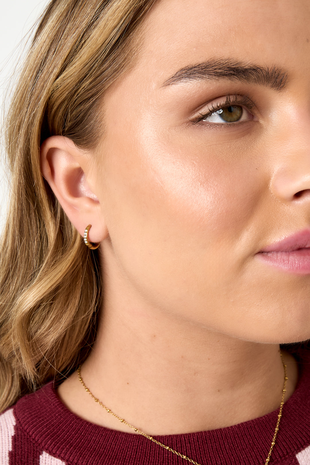 Petites Créoles Minimalistes – Doré & Rose