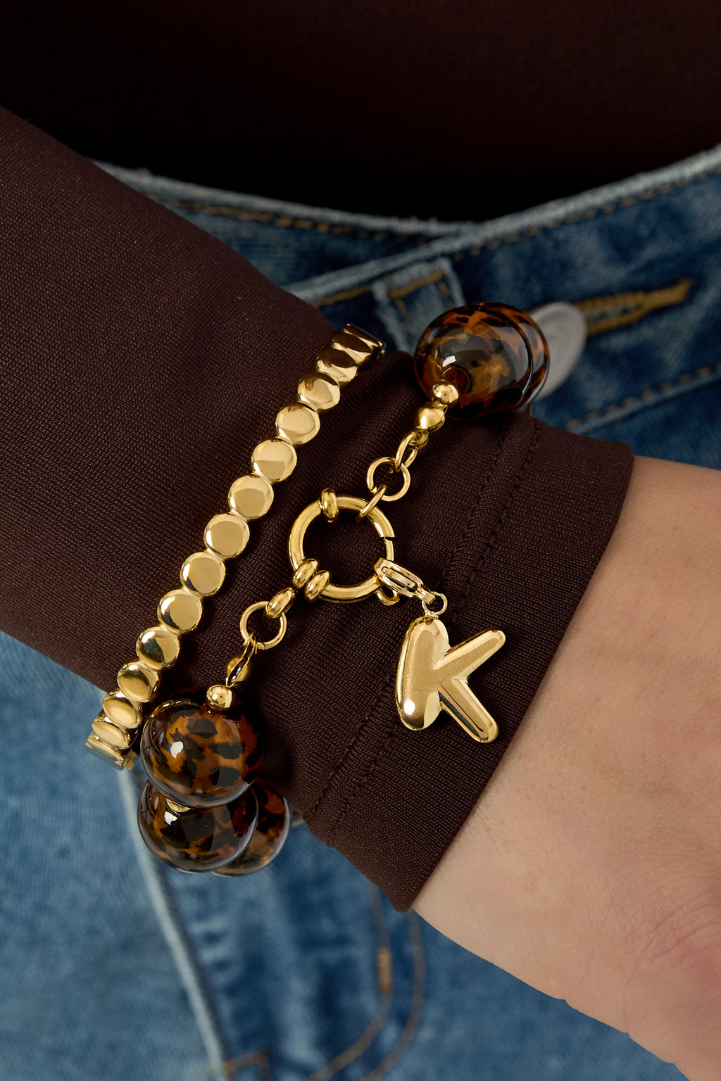 Bijoux en acier inoxydable, breloques, lettres, décontracté, quotidien, simple, série, bijoux pour femmes